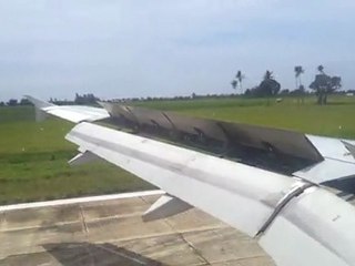 Cebu Pacific Airbus 319 coming in to land at Pagadian airport