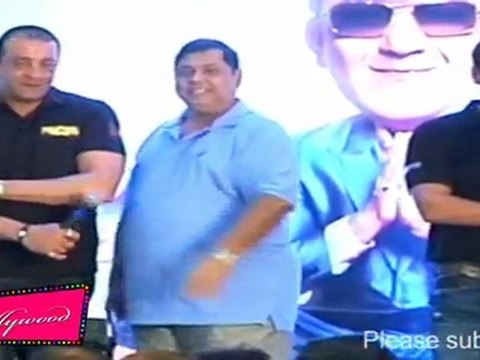 Sanjay Dutt and Ajay Devgan walked in together for the music launch of their film Rascals .