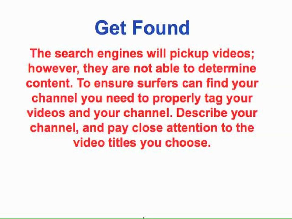 YouTube Tip #5 - Get Found