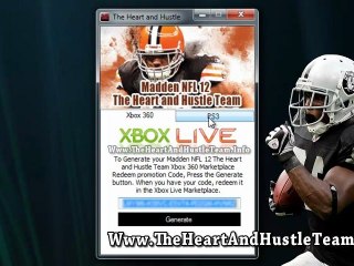 Unlock Madden NFL 12 The Heart and Hustle Team Free