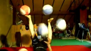 Sexy Redhead Juggles Balls