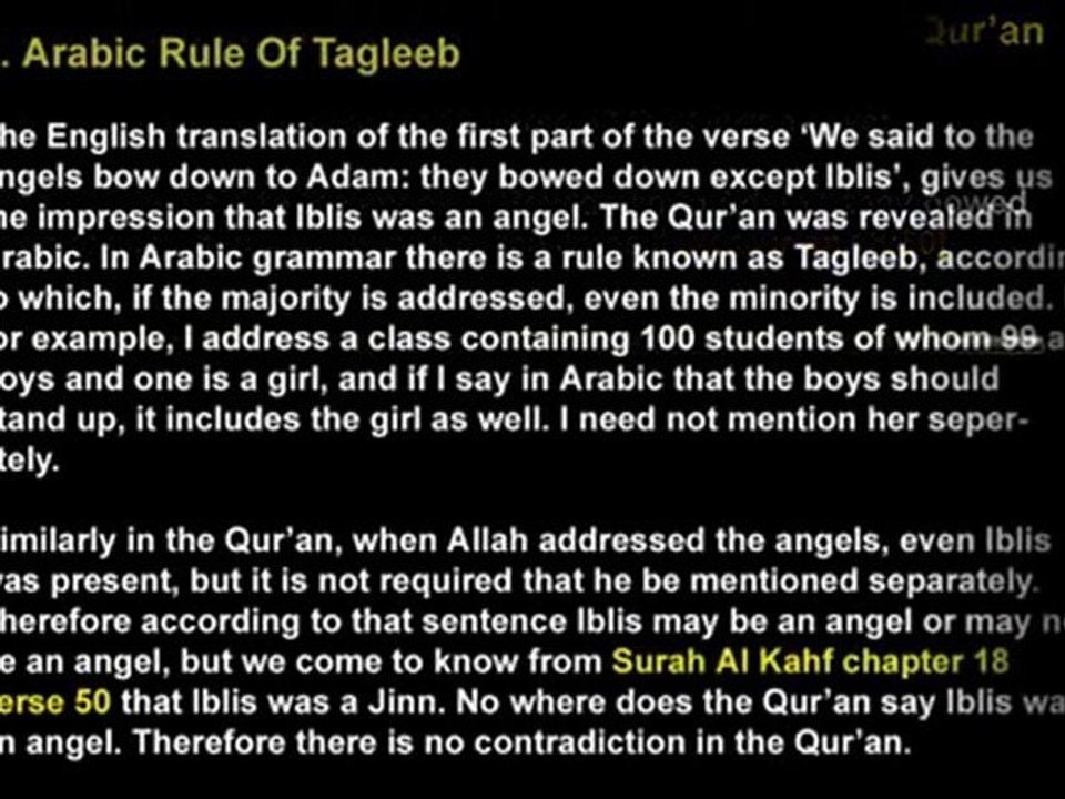 Is Iblis a Jinn or an Angel in Quran  ?