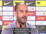 Guardiola se chauffe avec un journaliste madrilène