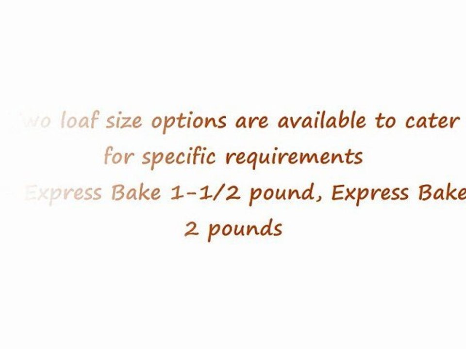 Sunbeam 5891 2-Pound Programmable Breadmaker Review