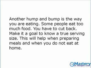 Humps and Bumps of Weight Loss