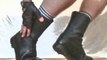 Leather military boots - Socks - Gloves