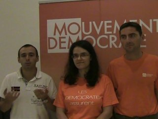 Université de rentrée du MoDem, parole de militant : Victoria, Lionel et Xavier