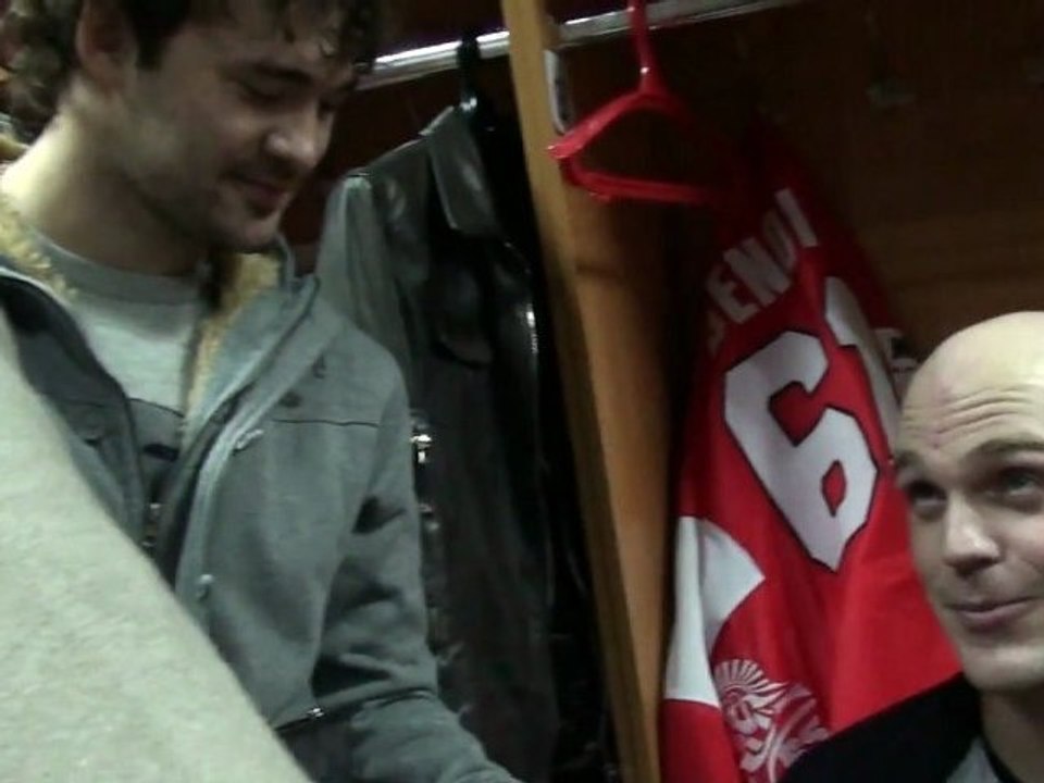 Андре Бенуа  и Роман Людучин после игры с к.Динамо  17.09.11.