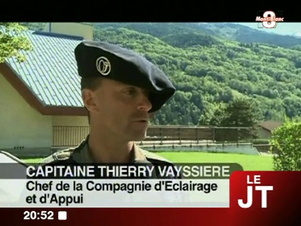 Le 7e B.C.A sur le départ (Bourg-Saint-Maurice)