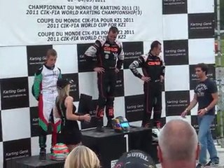 World Cup Karting KZ1 Genk 2011 Podium: Thonon - De Brabander - Fore