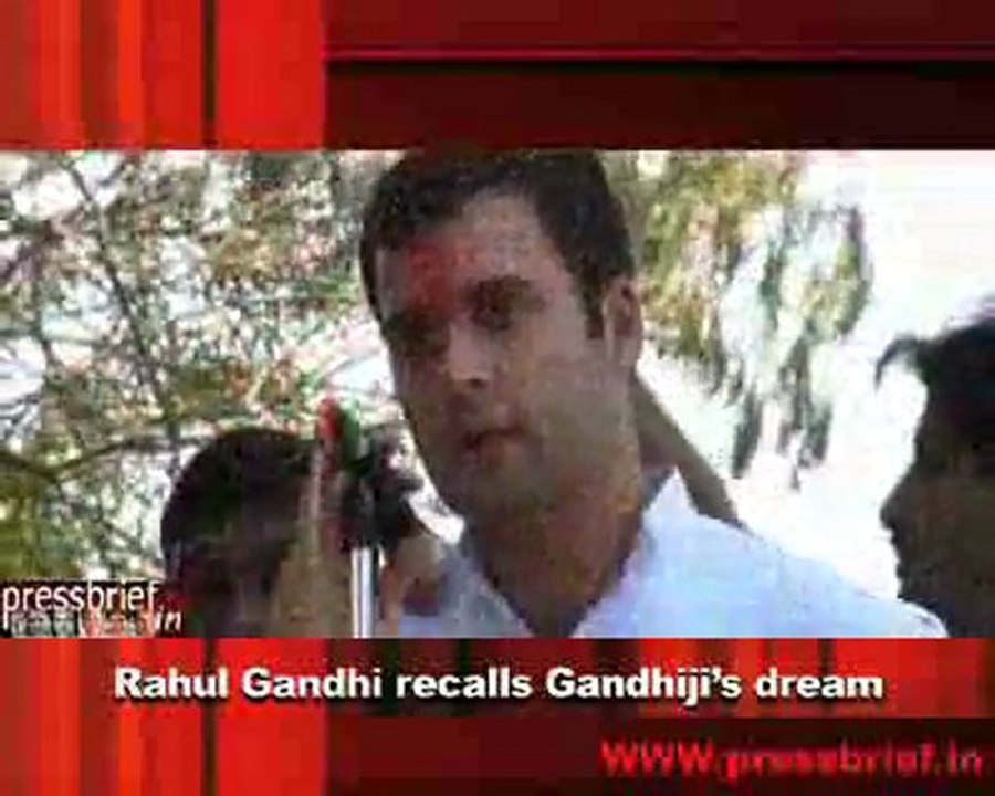Rahul Gandhi recalls Gandhiji’s dream