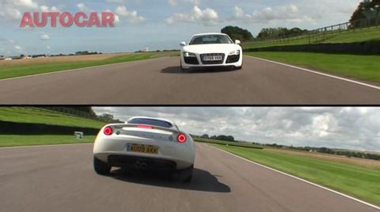 Audi R8 V10 v Lotus Evora