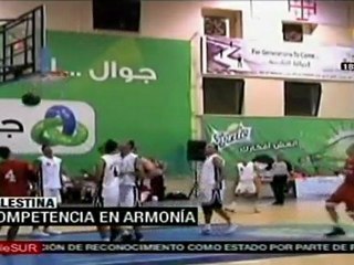 Con partido de baloncesto, palestinos mandan mensaje de paz