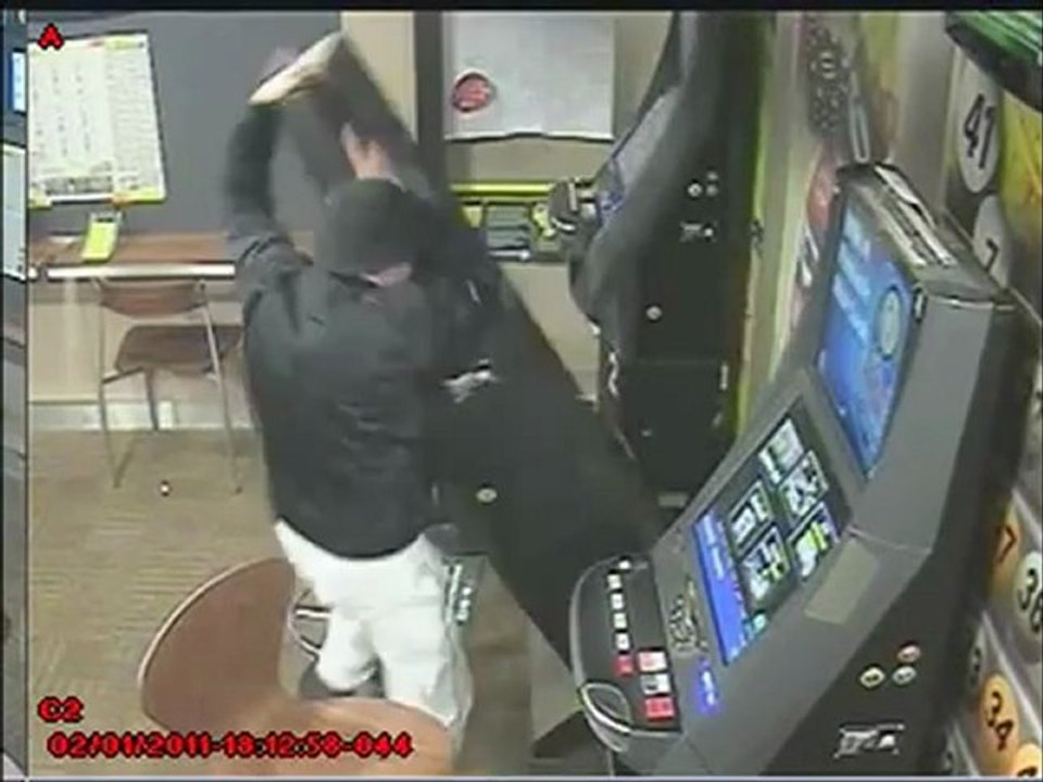 Guy Get's Mad At Poker Machine Fail