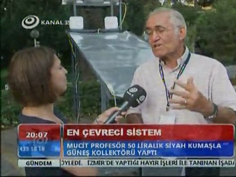 En Çevreci Sistem - Mucit Profesör 50 Liralık Siyah Kumaşla Güneş Kollektörü Yaptı - Prof. Dr. Işık Tarakçıoğlu - Teks-Tar Güneş Enerjileri