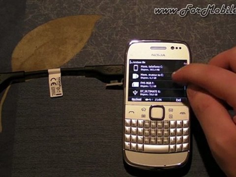Nokia E6-00 - Demo USB OTG con Kingston DT Ultimate (USB 3)