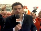 CNN reporter gets mobbed at Wembley