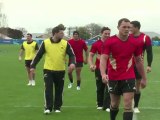 Les All Blacks en visite à Christchurch, dévastée par un séisme
