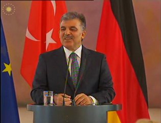 Cumhurbaşkanı Gül'ün Almanya'da düzenlediği basın toplantısı