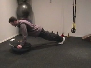 BOSU Push Up Position Plank with Circles