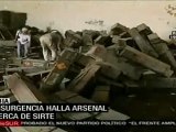 Rebeldes hallan arsenal de Gaddafi cerca de Sirte