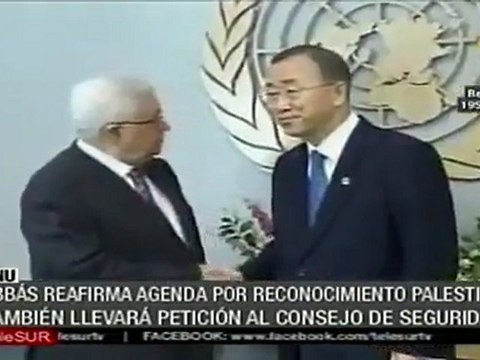Líder palestino Abbas se reúne con Ban Ki-Moon en EE.UU.