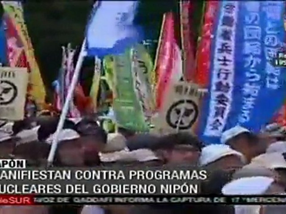 Japoneses se manifiestan contra programas nucleares