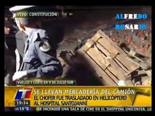 Vuelco de un camión con veinte mil kilogramos de yerba mate