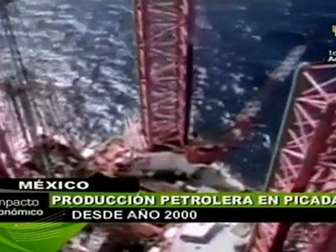 Producción petrolera en México en picada