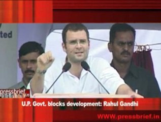 U.P. Govt. blocks development- Rahul Gandhi