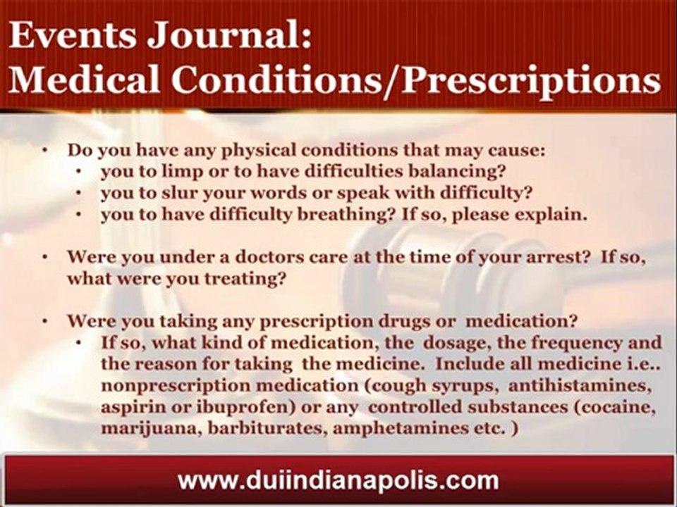Indianapolis DUI Attorney Discusses the Importance of Creating an Events Journal