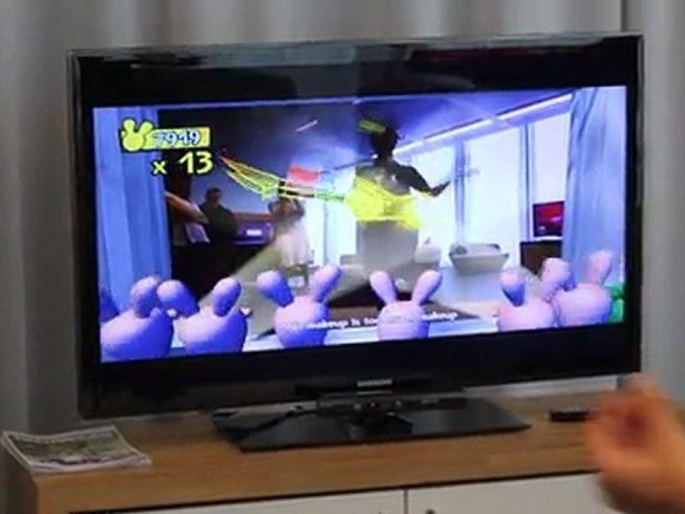 Démonstration des lapins crétins sur Kinect