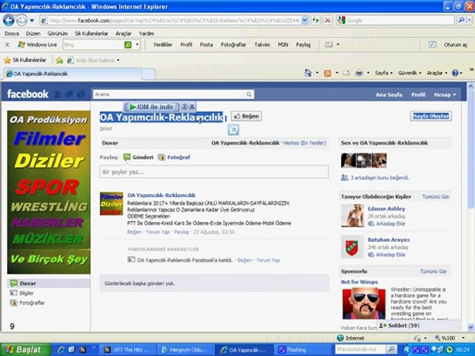 OA Yapımcılık-Reklamcılık Reklam 1