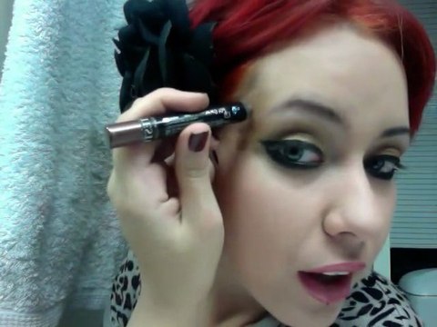 one day, one makeup: maquillage yeux felin léopard