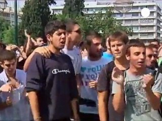 Les étudiants grecs contre l'austérité