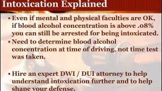 El Paso DWI Attorney Explians Intoxication