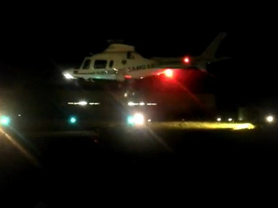 Héli 68 atterrissage de nuit