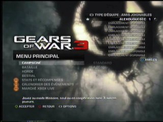 ALEXDUQUEBEC Gears of War 3 ( XBOX 360 )(Live) Test part 1