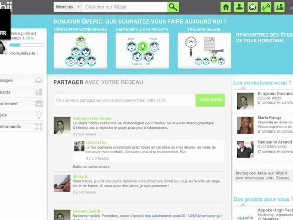 Benjamin Ducousso, CEO de Wizbii