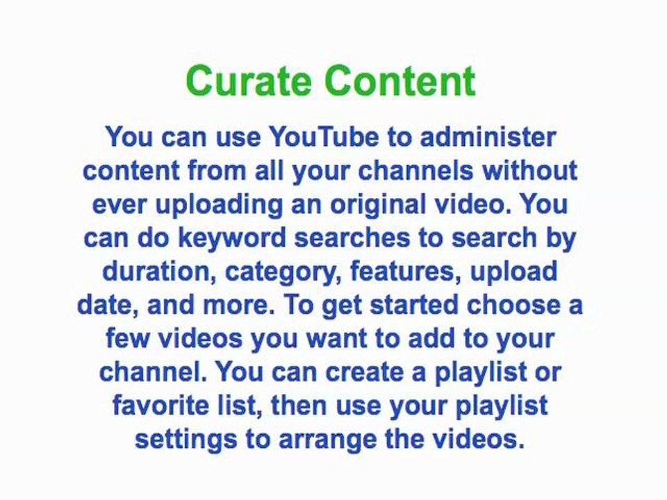 YouTube Tip #3 - Curate Content