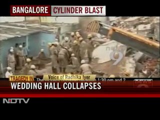 Marriage hall collapses in Bangalore after cylinder blast