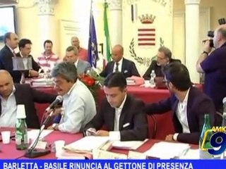 Barletta | Basile rinuncia al gettone di presenza