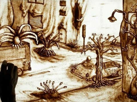 REZIGN, film d'animation de sable :: sand animation film