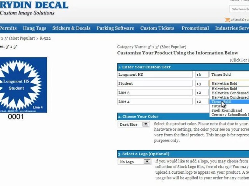 Creating a Customized Parking Permit Sticker