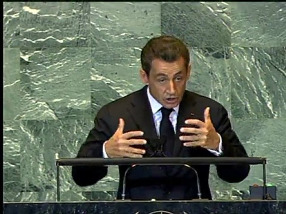 Sarkozy urges UN to admit Palestine as non-member state
