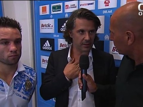 La réaction de Vincent Labrune et Mathieu Valbuena après OM 2-0 ETG FC