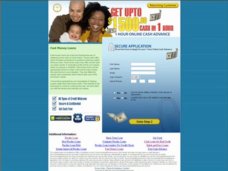 Fast money loans