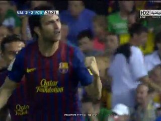 Messi to Cesc vs Valencia