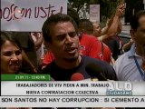 Trabajadores de VTV protestan