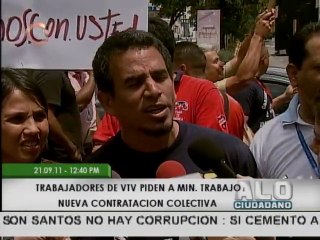 Trabajadores de VTV protestan